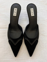 Load image into Gallery viewer, Alaïa - 3D HEART SATIN MULES - Black