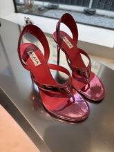 Load image into Gallery viewer, Alaïa - INFRADITO LAMINATED LEATHER SANDALS - Candy