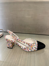 Load image into Gallery viewer, Chanel - Tweed Heeled Slingbacks - Multicolor