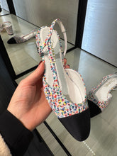 Load image into Gallery viewer, Chanel - Tweed Heeled Slingbacks - Multicolor