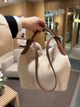Load image into Gallery viewer, Loro Piana - Large Bale Bag Silk Cashmere - Ancient Paper/ Caramel Sugar/ Sun Gold