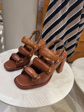 Load image into Gallery viewer, Louis Vuitton - Berlin Heeled Sandals - Cognac