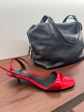 Load image into Gallery viewer, The Row - Vika Leather Ankle Strap Low Heel Sandal - Arancione Red