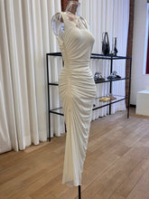 Load image into Gallery viewer, Alaïa - ASYMMETRICAL RUFFLED DRESS IN SOFT JERSEY - White
