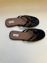 Load image into Gallery viewer, Alaïa - Exclusive Fishnet Mules - Mesh and Leather Detailing - Black
