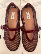 Load image into Gallery viewer, Alaïa - Mesh Ballerinas - Garnet Red
