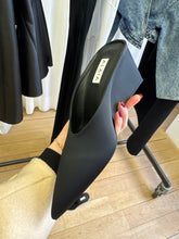 Load image into Gallery viewer, Alaïa - SATIN CUBE WEDGE MULES - Black
