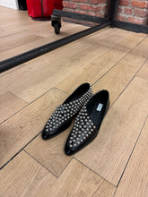 Load image into Gallery viewer, Alaïa - Studded Leather Flats - Black with Silver Studs

