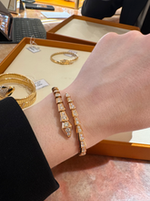 Load image into Gallery viewer, Bulgari - Serpenti Viper Bracelet in Rose Gold. Titanium 1.8g
