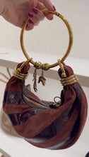 Load image into Gallery viewer, Chloé- Mini Hobo Bag Bracelet Bag in Suede and Snake Leather - Crafty Brown
