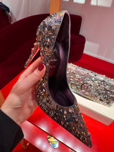 Load image into Gallery viewer, Christian Louboutin - Kate Max Eternity Rhinestone Pumps - Anthracite
