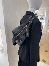 Load image into Gallery viewer, Dior-D - Journey Small Bag in Cracked Calfskin - Flat Black Macrocannage
