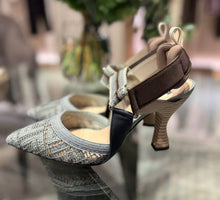Load image into Gallery viewer, Fendi - Humming Bird FF Embroidered High Heel Slingback Shoes - Matcha Green
