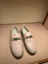 Load image into Gallery viewer, Hermes -  Exclusive Destiny Mocassins with Crocodile Details - Blanc De Paris - Multicolor
