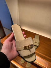 Load image into Gallery viewer, Hermes - Giulia Sandal - Beige Linen
