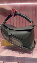 Load image into Gallery viewer, Loewe - Small Puzzle Edge Bag in Nappa Calfskin - Bottle Green/ Ochre
