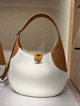 Load image into Gallery viewer, Loro Piana - Medium Bobbin Bag in Calfskin - Wheat Bran/ Eucalyptus/ Antique Silver - 2800
