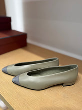 Load image into Gallery viewer, Loro Piana - Rebecca Ballet Flat in Natural Calfskin - Dried Taragon/ Rain Drops
