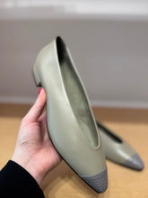 Load image into Gallery viewer, Loro Piana - Rebecca Ballet Flat in Natural Calfskin - Dried Taragon/ Rain Drops

