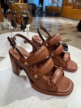 Load image into Gallery viewer, Louis Vuitton - Berlin Heeled Sandals - Cognac
