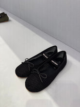 Load image into Gallery viewer, MiuMiu - Mesh Ballerinas - Black
