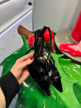 Load image into Gallery viewer, MiuMiu - Velvet Slingback Heels - Black
