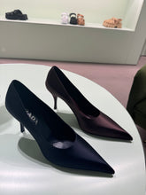 Load image into Gallery viewer, Prada - Satin Pumps - Blue
