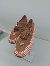 Load image into Gallery viewer, Prada - Suede Calfskin Ballerinas - Ecru
