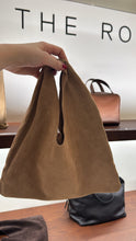 Load image into Gallery viewer, The Row - Small Bindle Sac En Daim - Heather Beige
