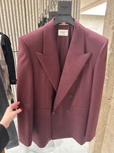 Load image into Gallery viewer, YSL- Blazer in Wool Canvas - Bordeaux
