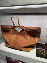Load image into Gallery viewer, YSL - Suede Tote Bag - Dark Caramel Cognac

